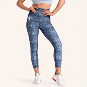 Peloton Cadence Capri Leggings Blue High Rise Size Small